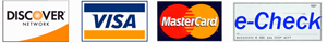 we accept visa mastercard and Discover 
